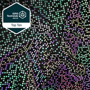 炫彩印花小方格反光布