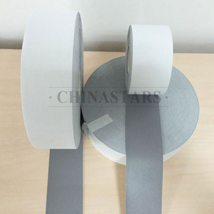 亮銀全棉阻燃反光布