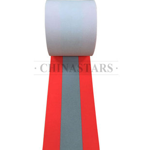 全棉熒光紅阻燃警示帶