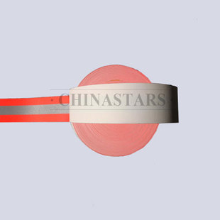 全棉熒光紅阻燃警示帶